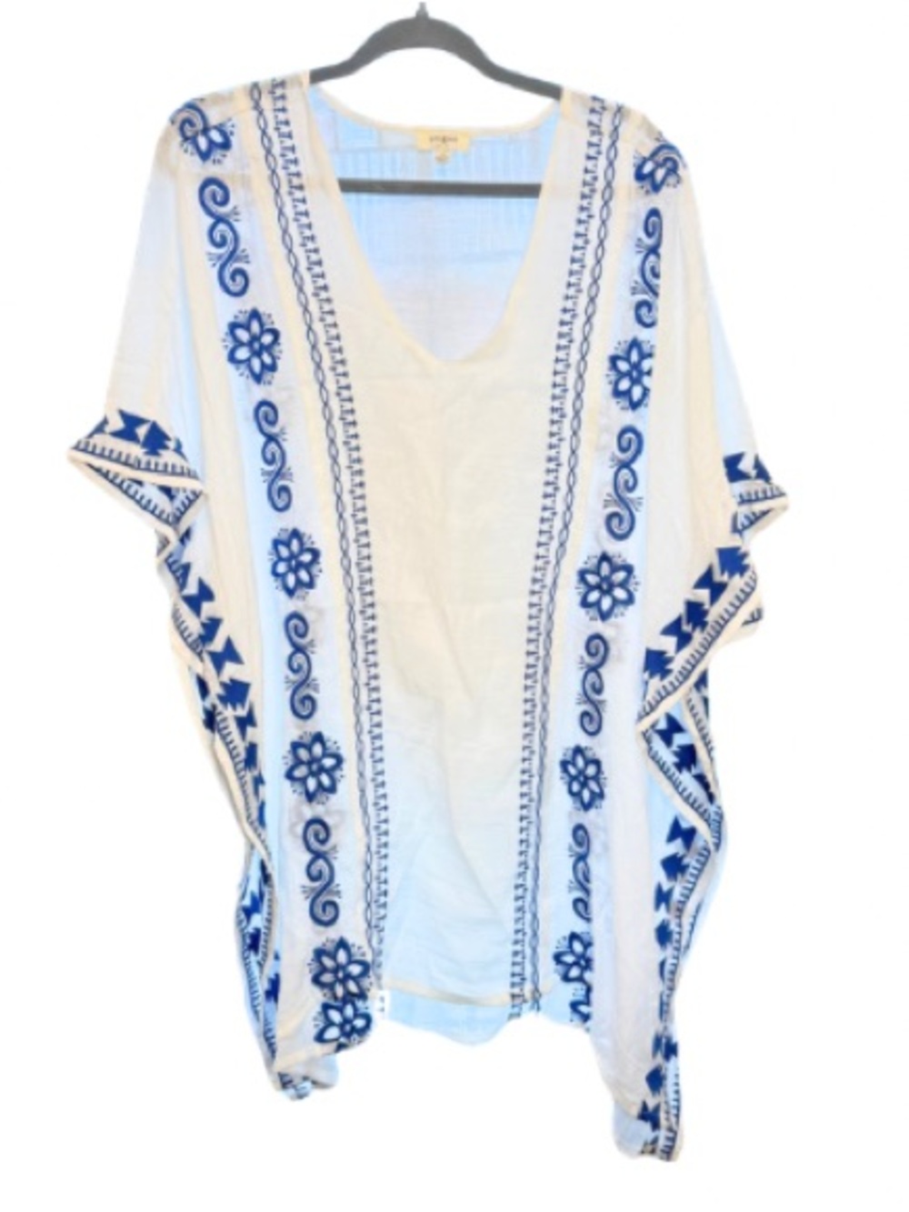 Umgee Boho Floral Embroidered Beachy Vacation Kimono Coverup S/M Festival